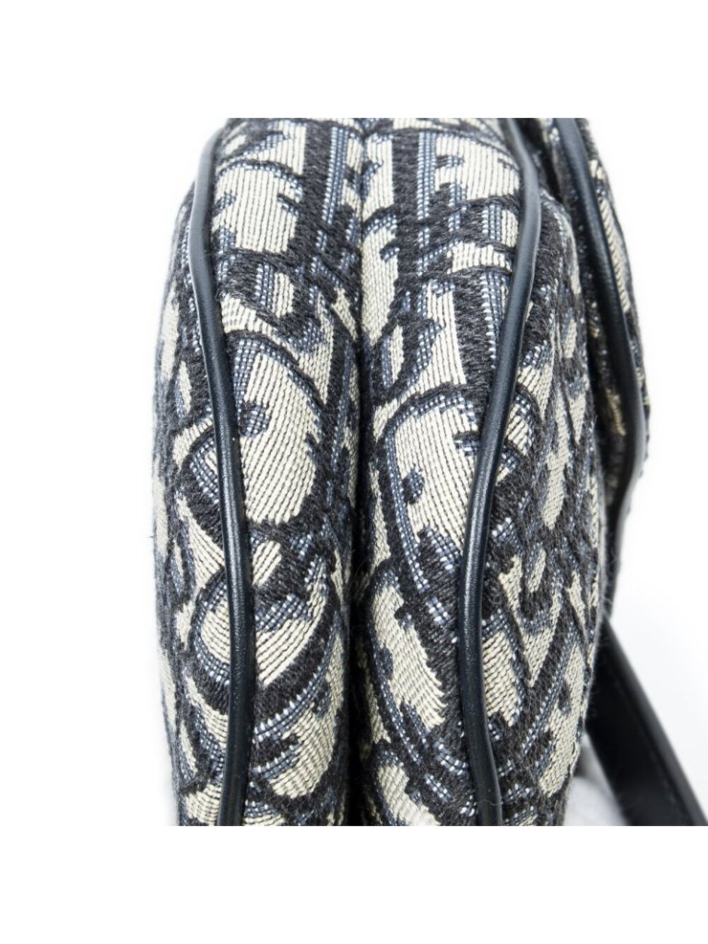 Dior New Saddle Bag Navy Beige Oblique Peacock Canvas - Picture 8 of 10